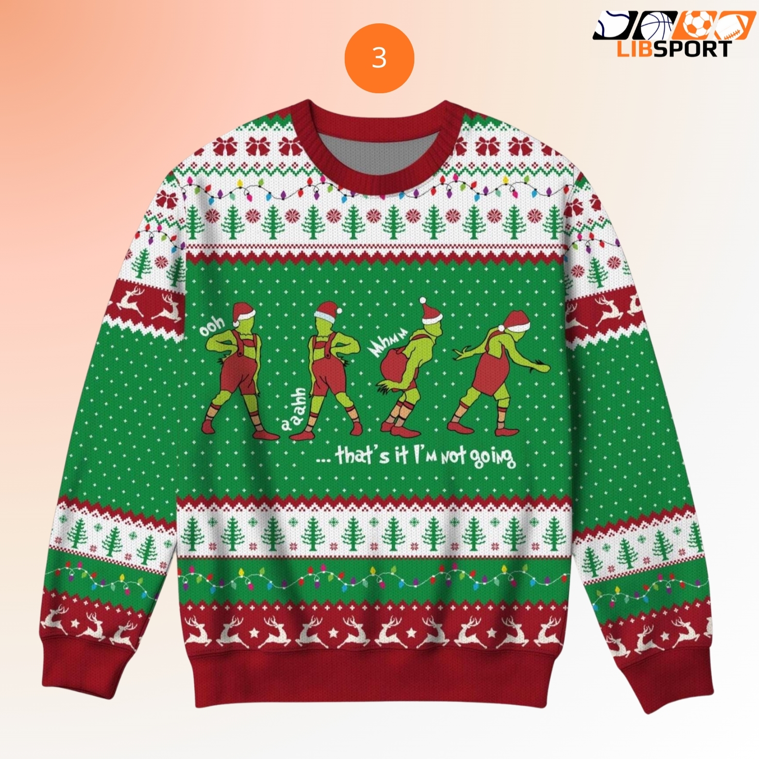 Grinch Ugly Christmas Sweater, Thats It Im Not Going Jumper, Movie Fans Holiday Gift